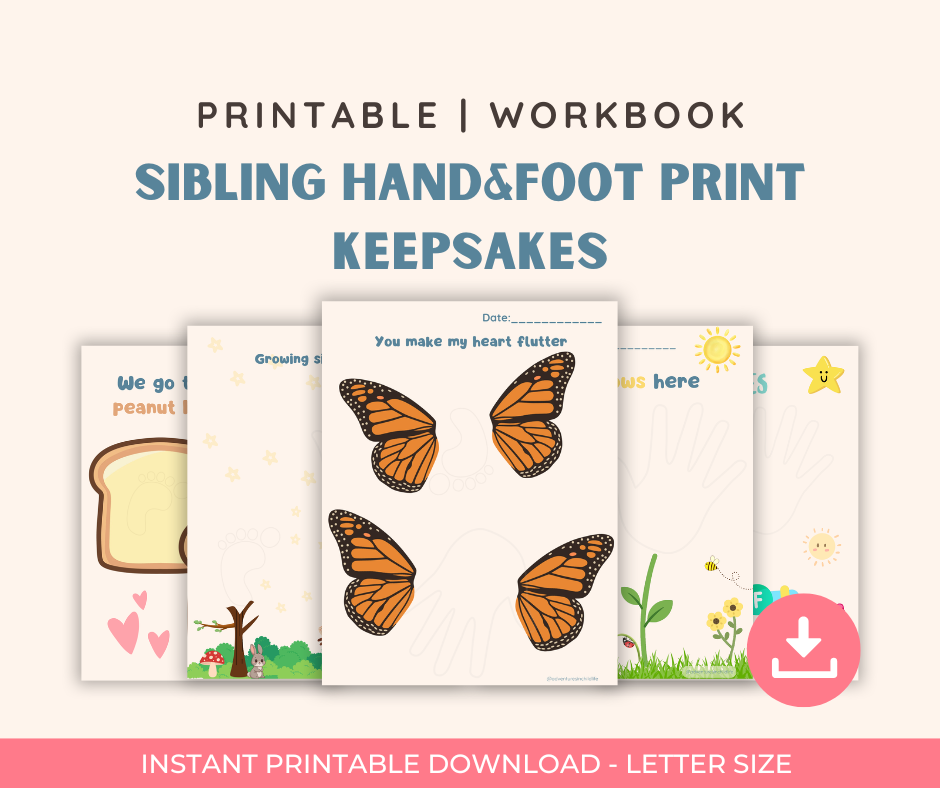 Sibling Handprint and Footprint Keepsake Bundle