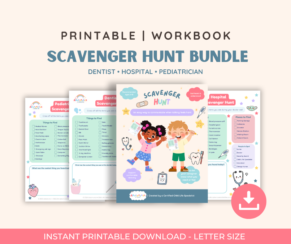 Medical Scavenger Hunt Bundle | Pediatrician, Hospital, Dentist