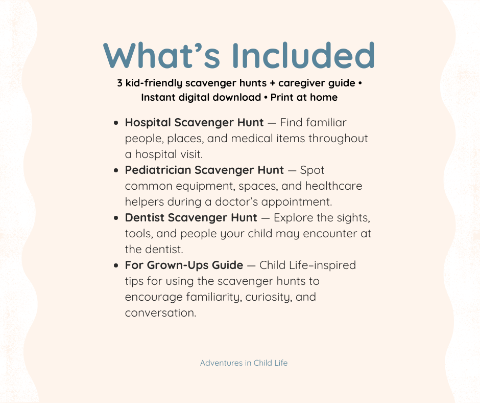 Medical Scavenger Hunt Bundle | Pediatrician, Hospital, Dentist