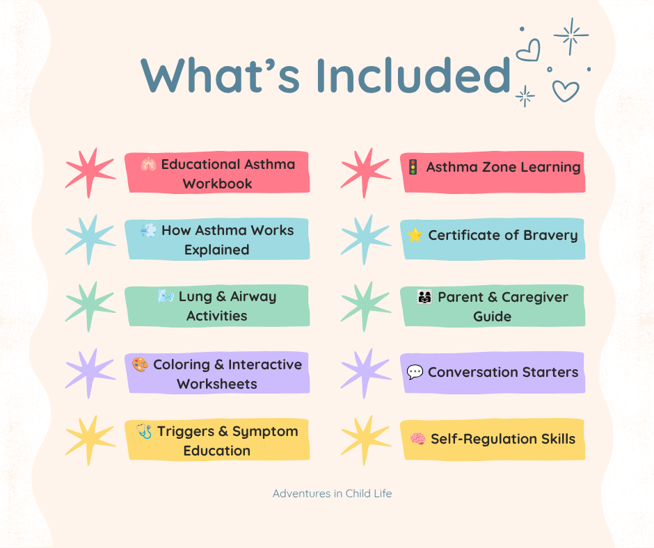 Asthma Education Kit for Kids | Printable Workbook, Lung Model Activity (PDF)
