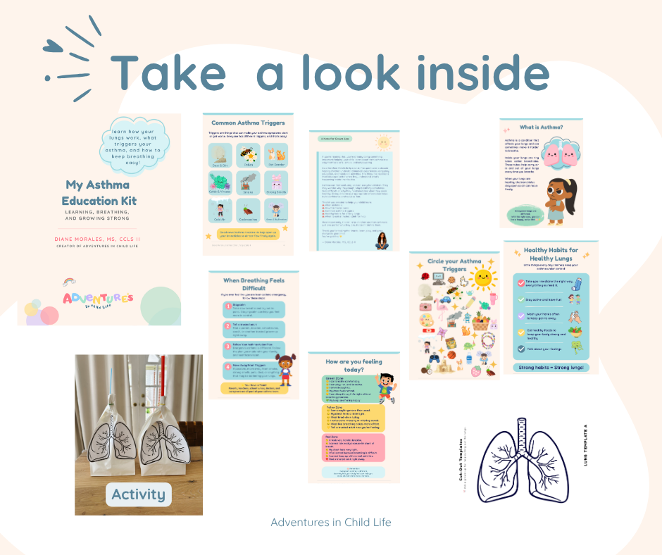 Asthma Education Kit for Kids | Printable Workbook, Lung Model Activity (PDF)