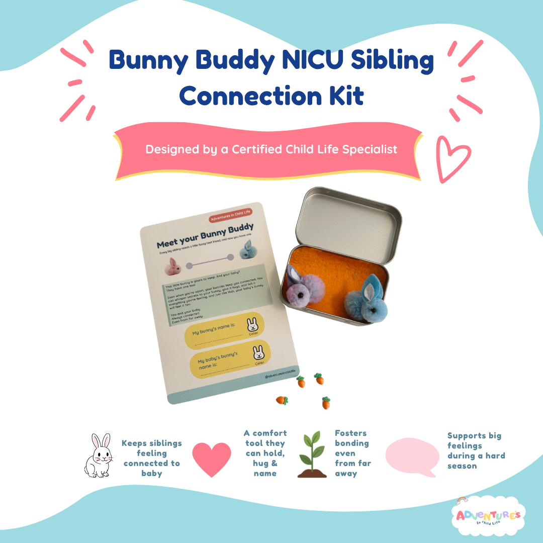 NICU Sibling Connection Activity | Set for Big Siblings | NICU Bonding Gift | Hospital Separation Comfort