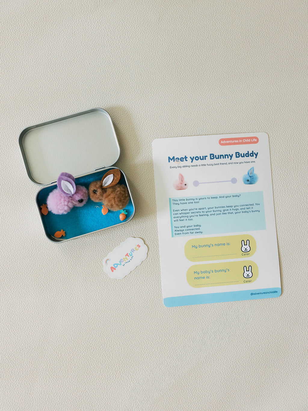 NICU Sibling Connection Activity | Set for Big Siblings | NICU Bonding Gift | Hospital Separation Comfort