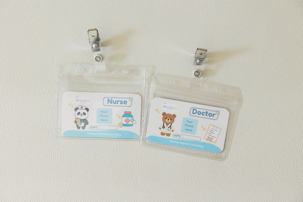 Reversible Doctor & Nurse Badge for Kids | Pretend Play Hospital Badge | Medical Role Play | Kids ID Badge Clip