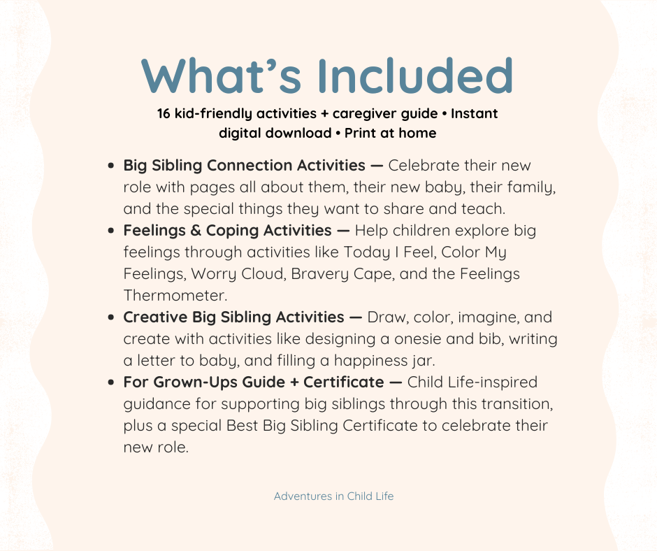 Big Sibling Activity Bundle | Printable Activities for New Big Siblings