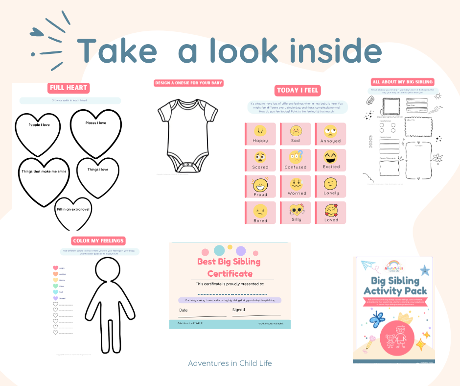 Big Sibling Activity Pack | Feelings, Letters & Bonding Activities | Instant Download Printable