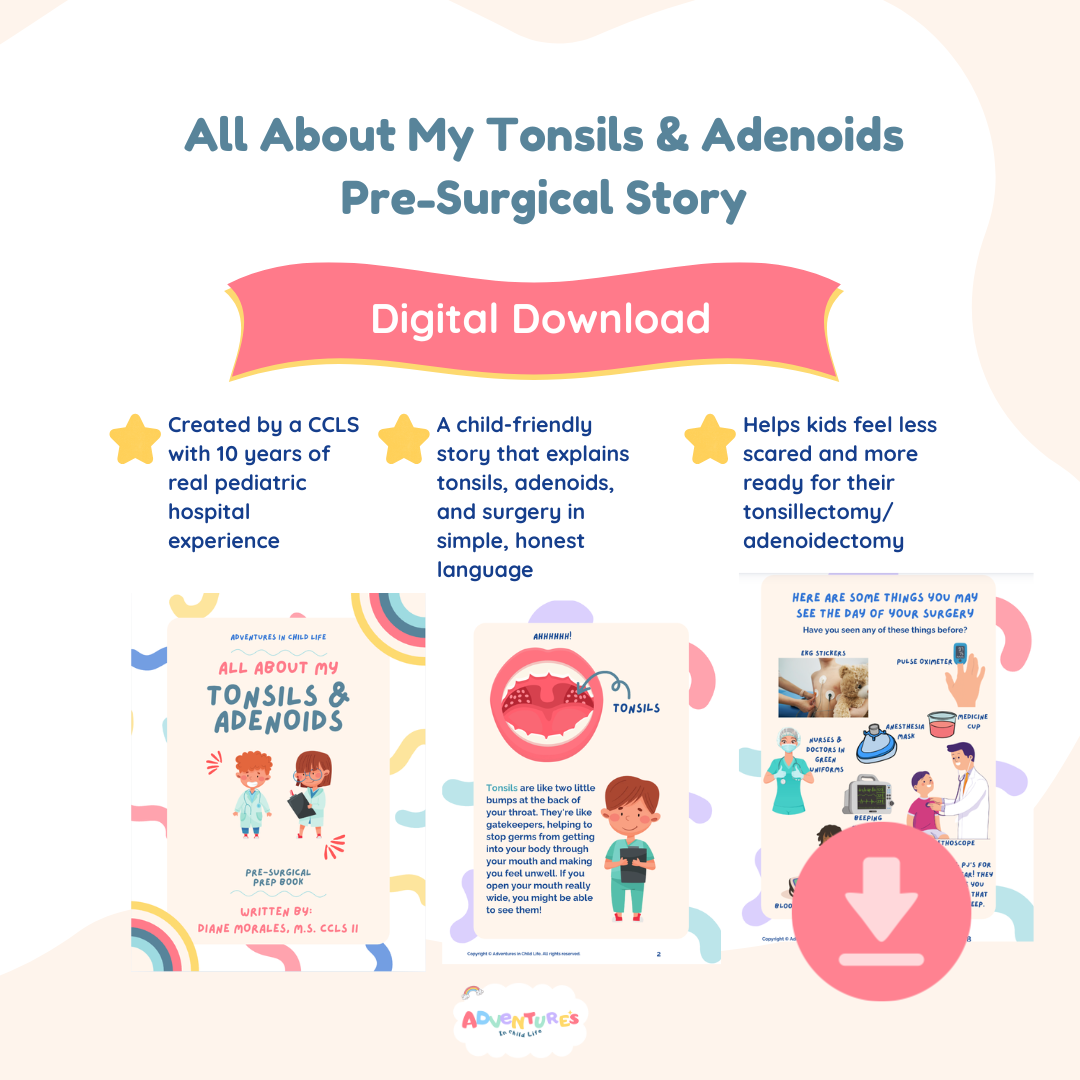 Tonsils & Adenoids Pre-Surgery Prep Book for Kids | Tonsillectomy Story