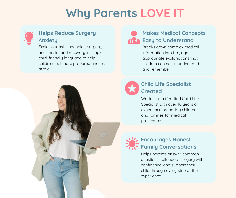 Tonsils & Adenoids Pre-Surgery Prep Book for Kids | Tonsillectomy Story