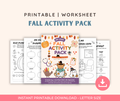Fall Activity Pack for Kids | Fall, Halloween, Thanksgiving, Coping & Medical Play