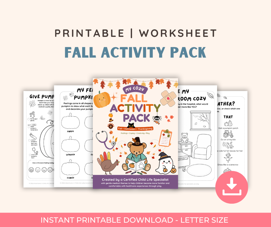 Fall Activity Pack for Kids | Fall, Halloween, Thanksgiving, Coping & Medical Play
