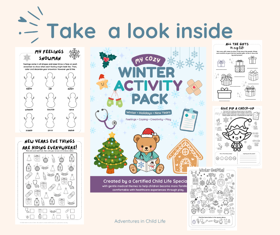 Winter Activity Pack for Kids | Holidays, New Year’s, Coping & Medical Play